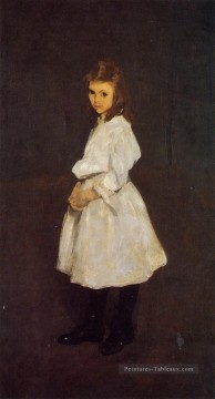  Fille Art - Petite fille en blanc aka Queenie Barnett Réaliste Ashcan école George Wesley Bellows
